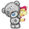 Baby with toy machine embroidery design